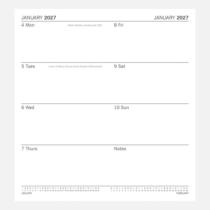 The Gifted Stationery Company 2027 Pocket Diary - Pressed Flowers