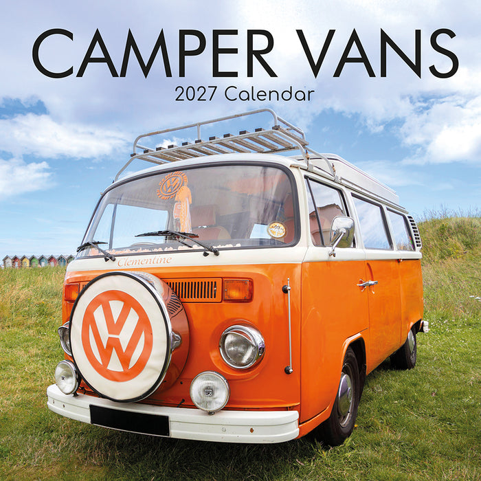 The Gifted Stationery Company 2027 Square Wall Calendar - Camper Vans