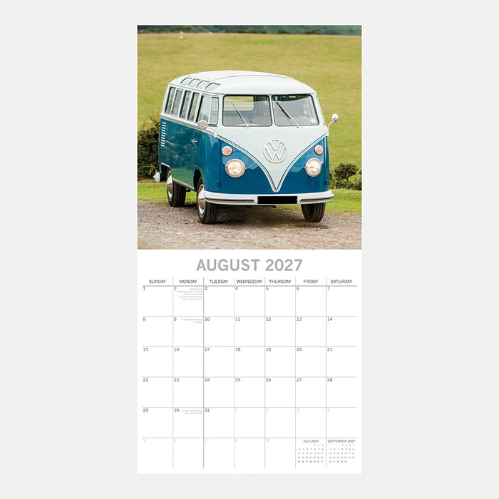 The Gifted Stationery Company 2027 Square Wall Calendar - Camper Vans