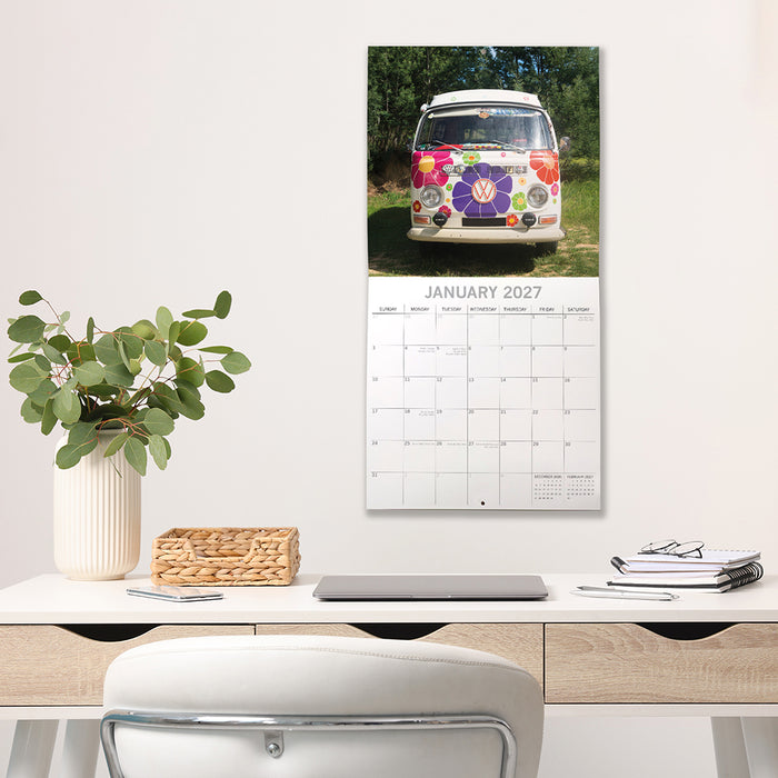 The Gifted Stationery Company 2027 Square Wall Calendar - Camper Vans