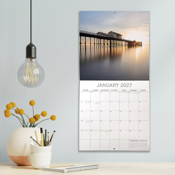 The Gifted Stationery Company 2027 Square Wall Calendar – Cardiff