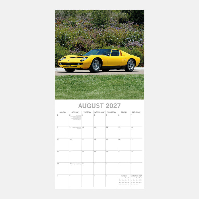 The Gifted Stationery Company 2027 Square Wall Calendar - Classic Cars