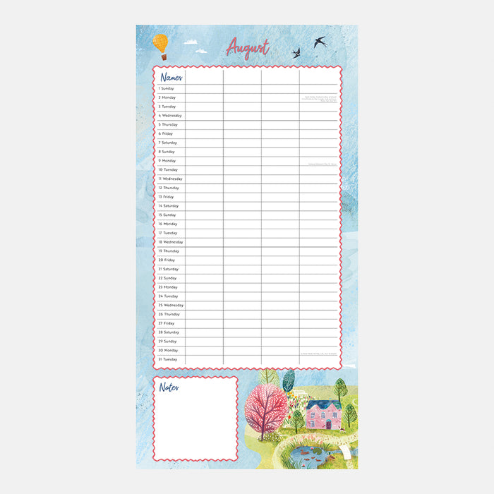 The Gifted Stationery Company 2027 Square Wall Calendar - Country Life