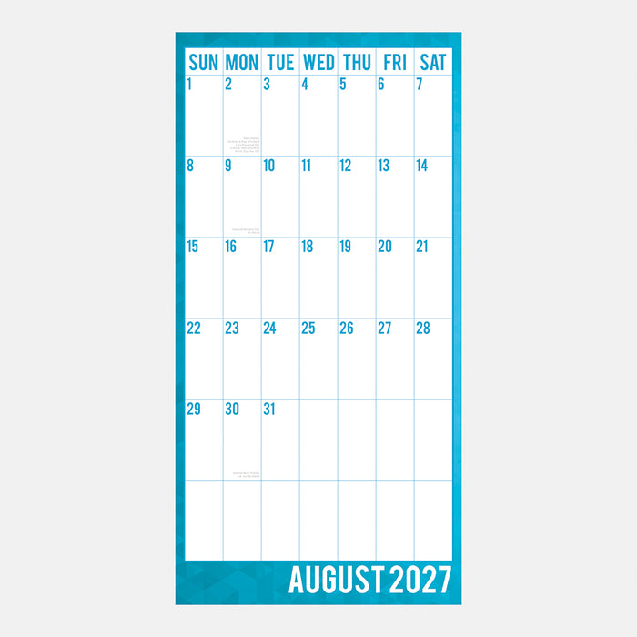 The Gifted Stationery Company 2027 Square Wall Calendar - Large Print Calendar