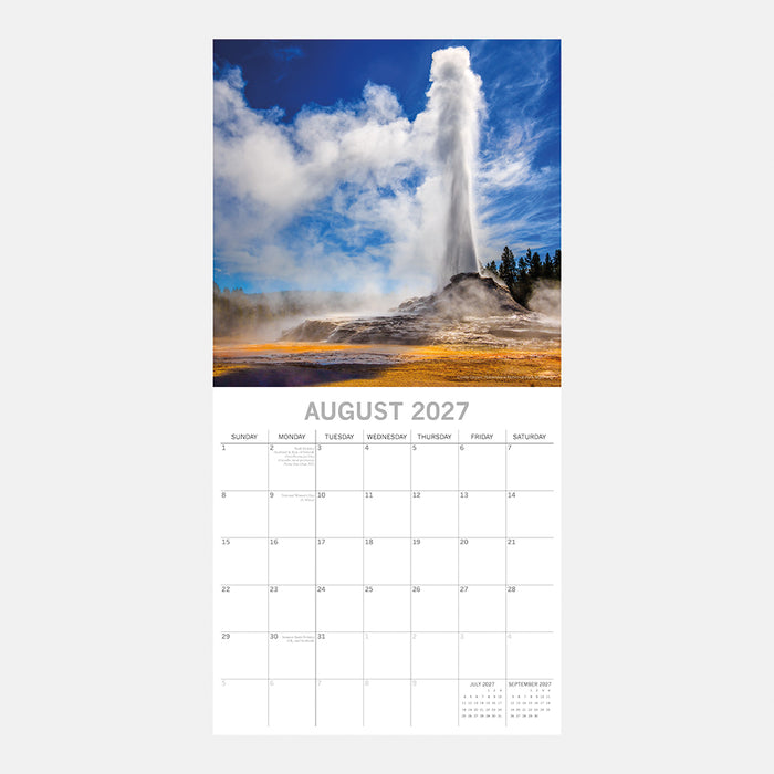 The Gifted Stationery Company 2027 Square Wall Calendar – National Parks USA