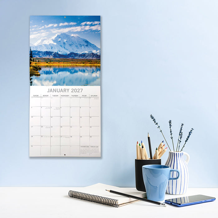 The Gifted Stationery Company 2027 Square Wall Calendar – National Parks USA