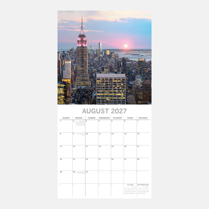 The Gifted Stationery Company 2027 Square Wall Calendar – New York