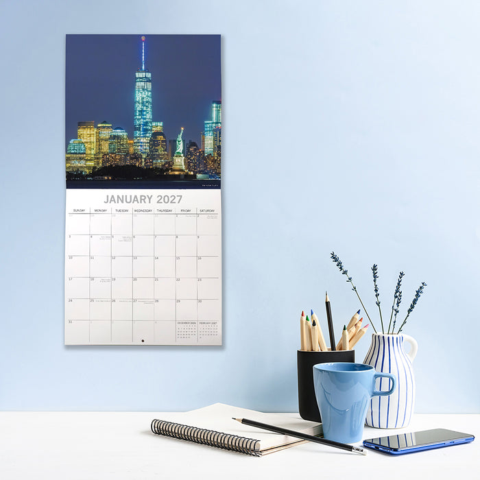 The Gifted Stationery Company 2027 Square Wall Calendar – New York