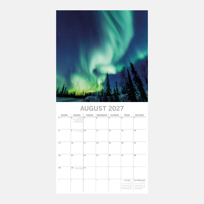 The Gifted Stationery Company 2027 Square Wall Calendar – Northern Lights