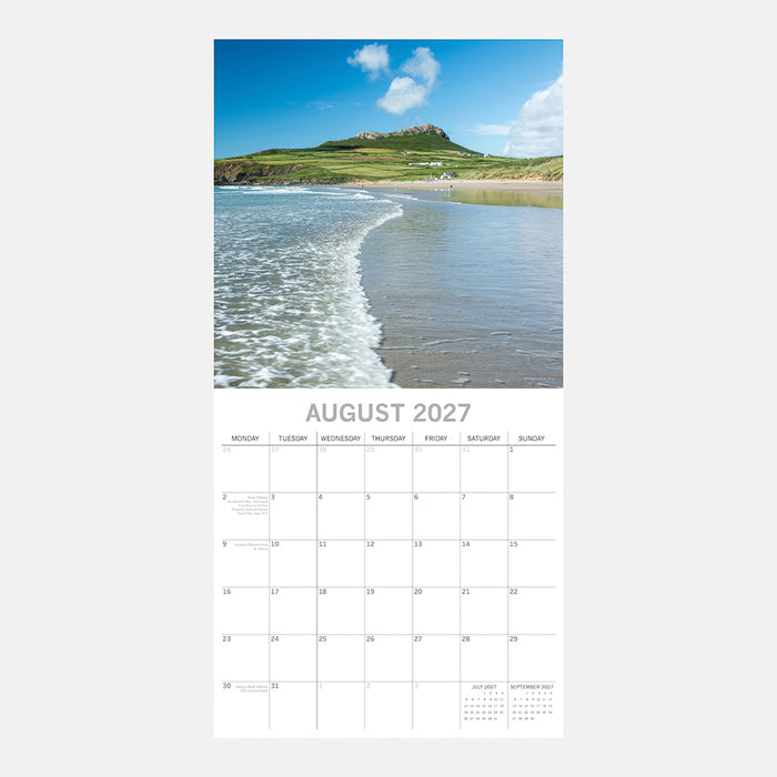 The Gifted Stationery Company 2027 Square Wall Calendar – South Wales