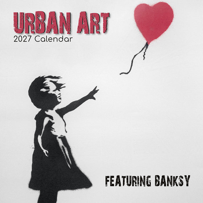 The Gifted Stationery Company 2027 Square Wall Calendar - Urban Art Featuring Banksy