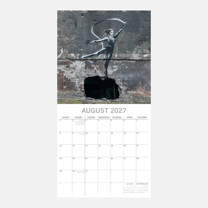 The Gifted Stationery Company 2027 Square Wall Calendar - Urban Art Featuring Banksy