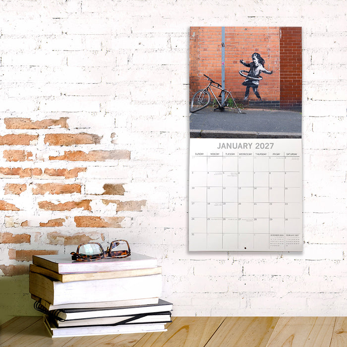The Gifted Stationery Company 2027 Square Wall Calendar - Urban Art Featuring Banksy