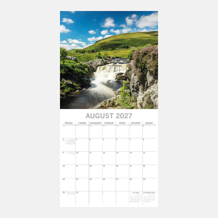The Gifted Stationery Company 2027 Square Wall Calendar – Welsh Valleys