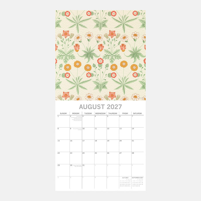 The Gifted Stationery Company 2027 Square Wall Calendar - William Morris