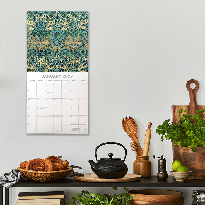The Gifted Stationery Company 2027 Square Wall Calendar - William Morris