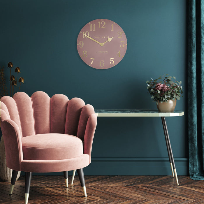 Thomas Kent 12" Arabic Blush Pink Small Wall Clock