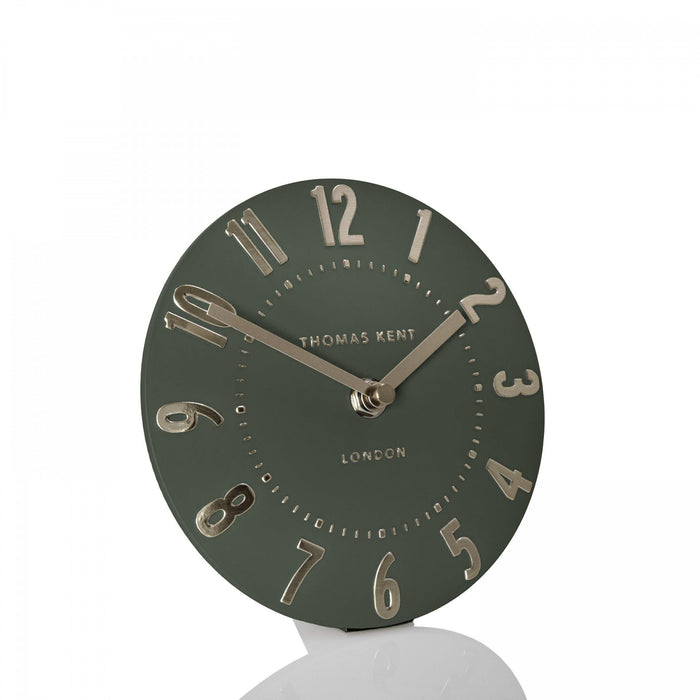 Thomas Kent 6" Mulberry Olive Green Mantel Clock