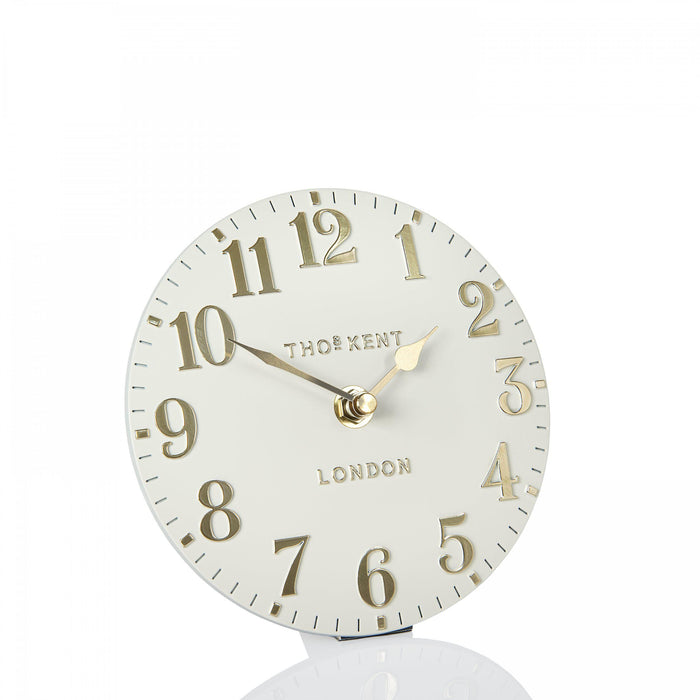 Thomas Kent 6" Arabic Oatmeal Mantel Clock