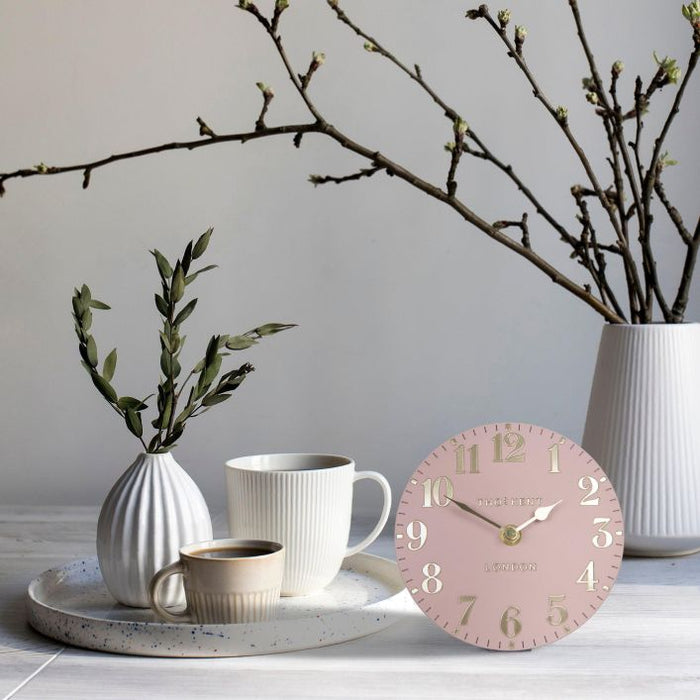 Gallery Direct Arabic Mantel Clock Blush Pink