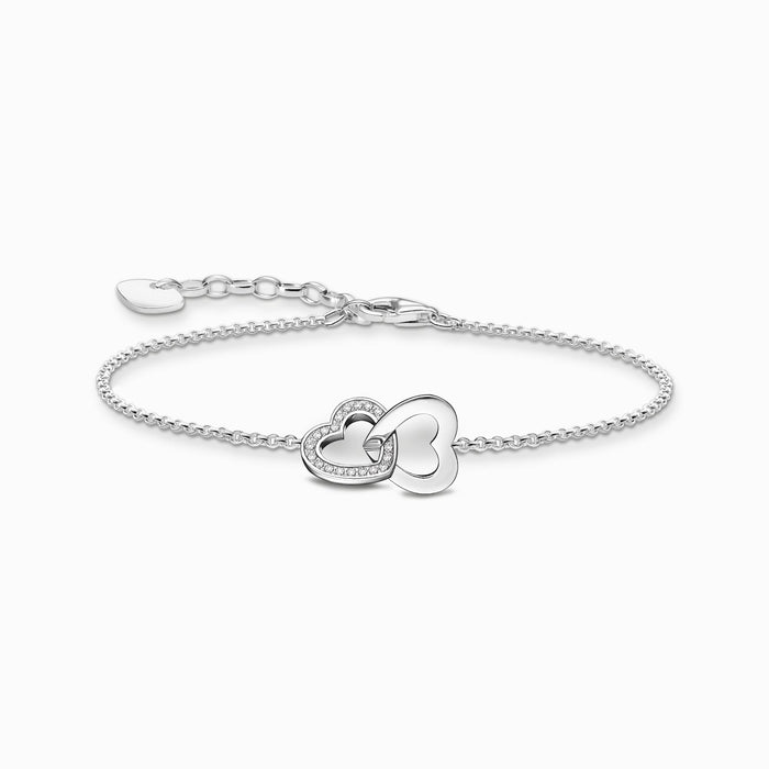 Thomas Sabo Intertwined Hearts Crystal Silver Bracelet