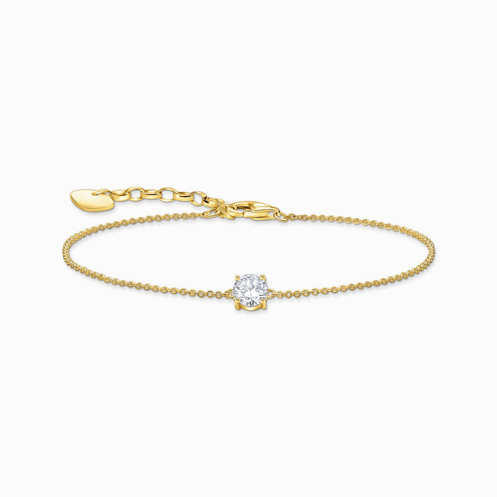 Thomas Sabo White Zirconia Stone Gold Bracelet