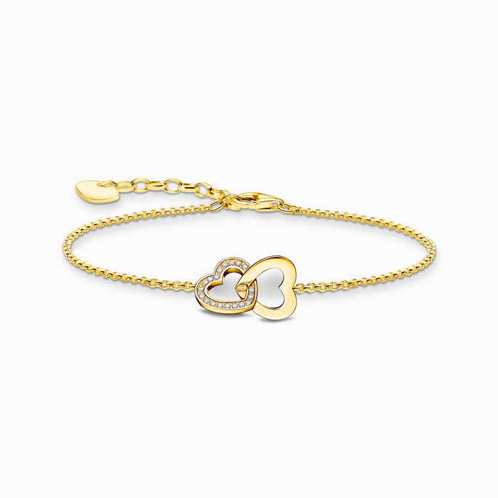 Thomas Sabo Intertwined Hearts Crystal Gold Bracelet