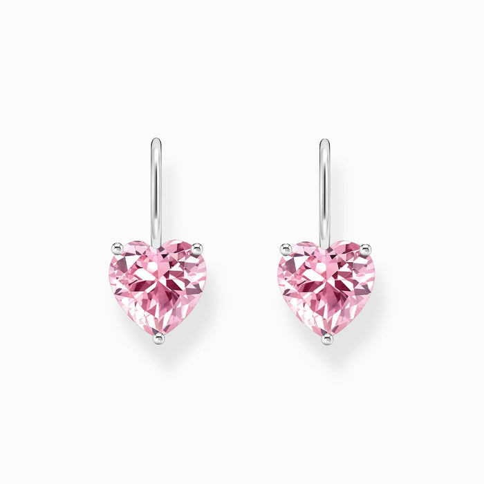 Thomas Sabo Pink Heart Zirconia Silver Earrings