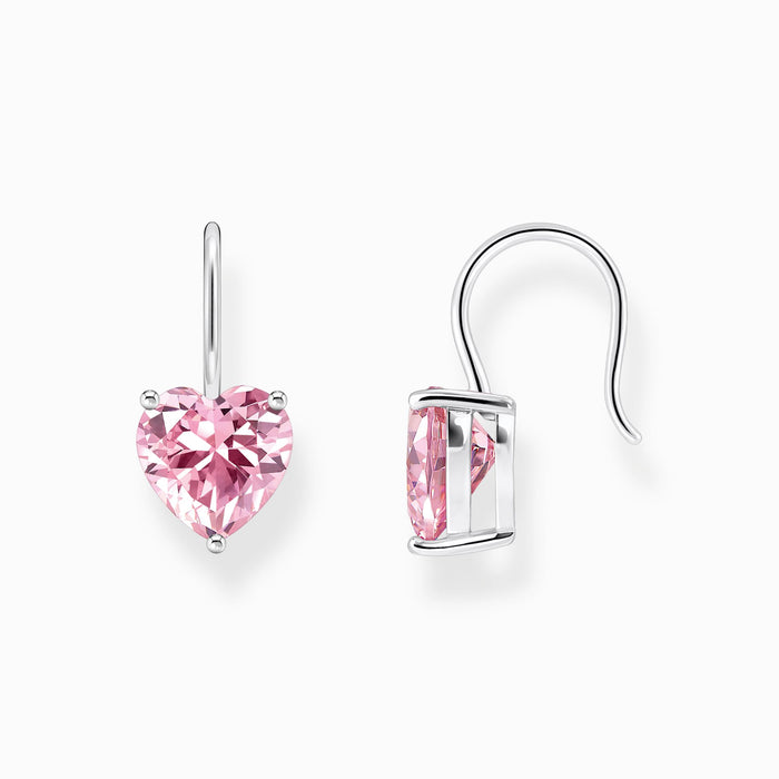 Thomas Sabo Pink Heart Zirconia Silver Earrings