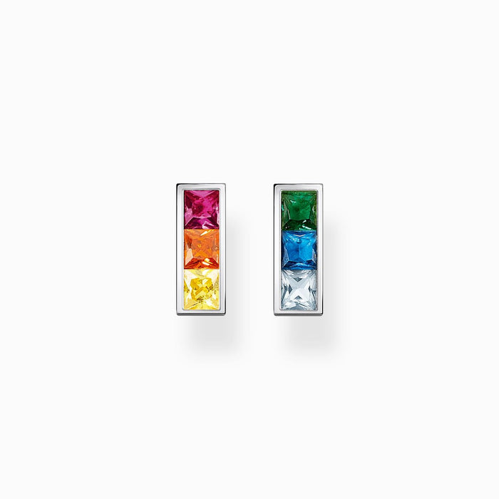 Thomas Sabo Silver With Colourful Stones Ear Studs