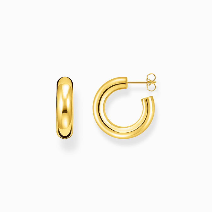 Thomas Sabo Gold Plated Chunky Medium Hoop Earrings