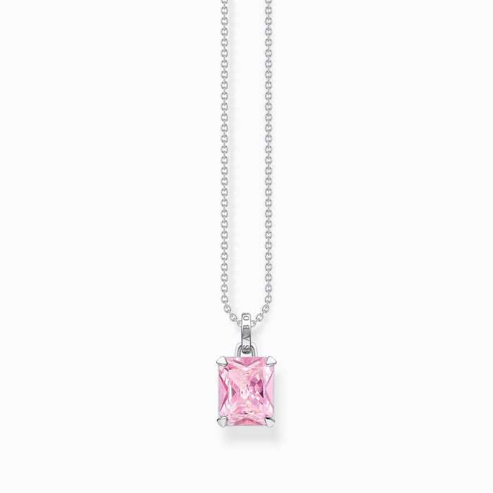 Thomas Sabo Pink Stone Silver Necklace