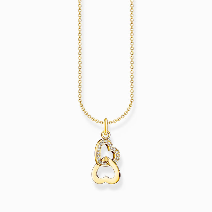 Thomas Sabo Intertwined Hearts Pendant Gold Necklace