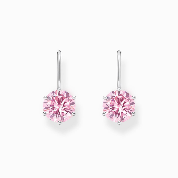 Thomas Sabo Pink Zirconia Silver Ear Studs