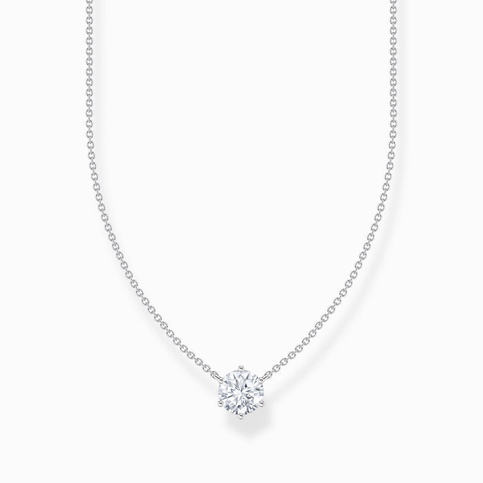 Thomas Sabo White Zirconia Silver Necklace