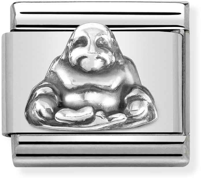 Nomination Classic Silver Oxidised Symbols Buddha Charm