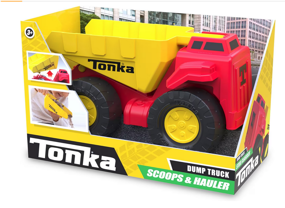 Tonka Steel Classics Red Scoop And Hauler Garbage Truck