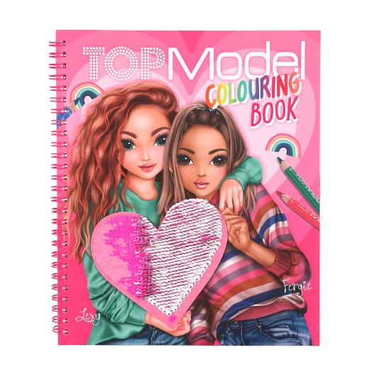 TOPModel Colouring Book With Reversible Sequins