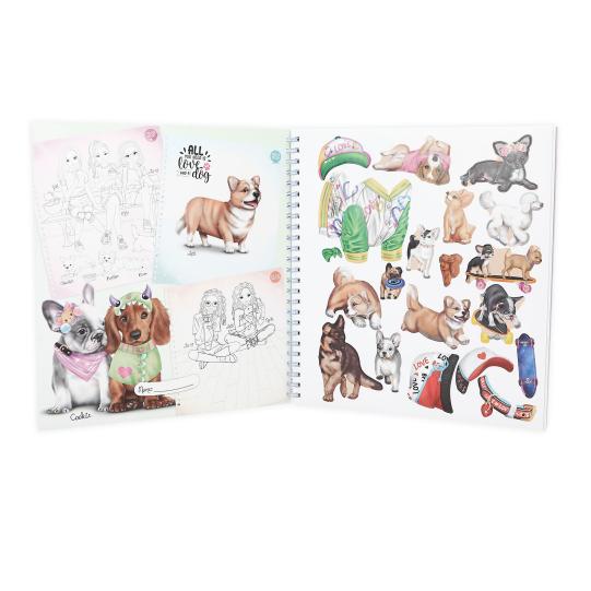 TOPModel Create Your Doggy Colouring Book