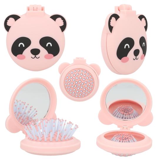 TOPModel Folding Hairbrush With Mirror