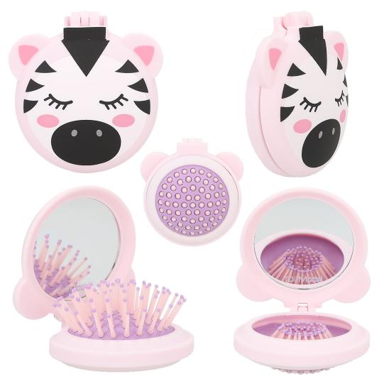 TOPModel Folding Hairbrush With Mirror