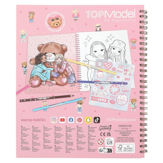 TOPModel Team Teddy Colouring Book