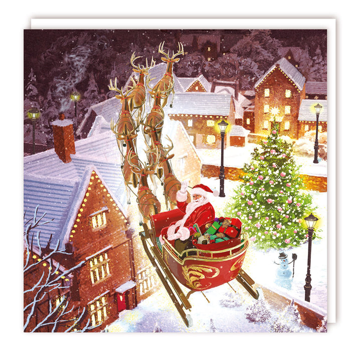 Tracks Publishing Waving Santa 5 Pack Of Christmas Cards