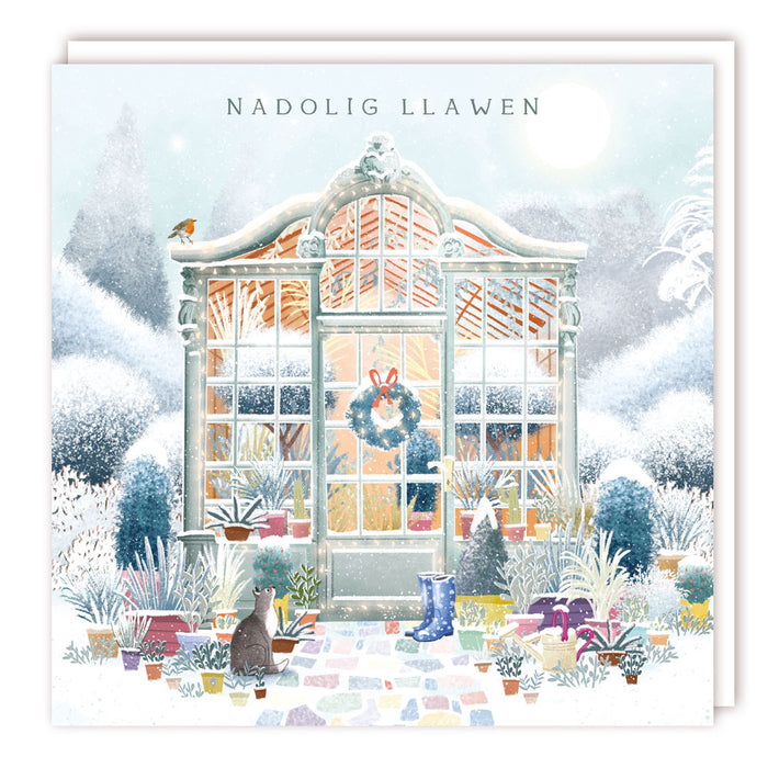 Tracks Publishing Xmas Greenhouse 5 Pack Of Welsh Christmas Cards