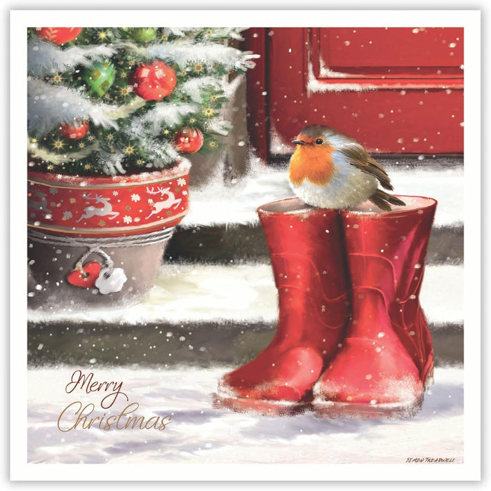 Tracks 'Big Boots To Fill Design' Christmas Card Pack of 5