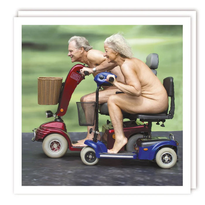 Tracks Publishing 'Naughty Nudes Scooter Race' Open Card