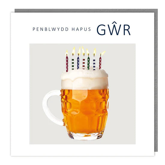 Tracks Publishing Welsh Penblwydd Hapus Gŵr (Happy Birthday Husband) Card