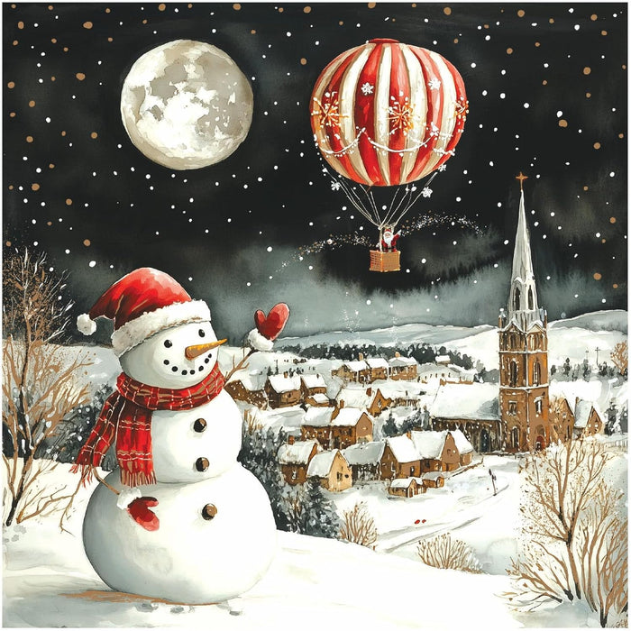 Tracks 'Waving To Father Christmas Design' Christmas Card Pack of 5