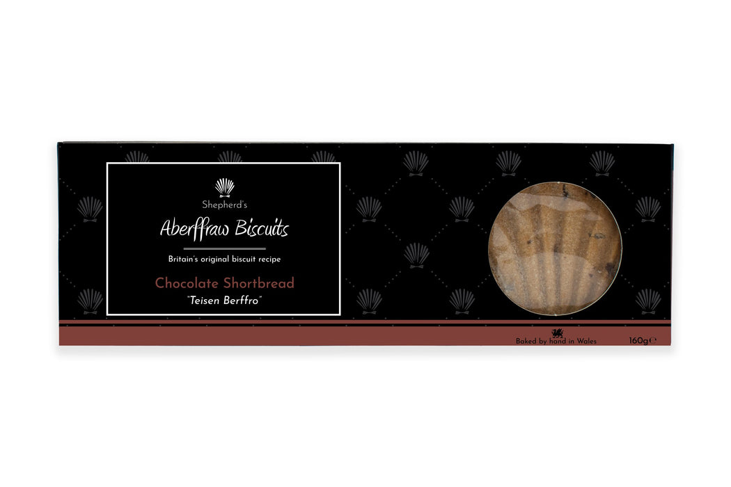 Traditional Aberffraw Chocolate Shortbread Biscuits 180g