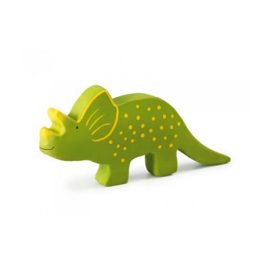 Tikiri Baby Triceratops Natural Rubber Toy & Teether